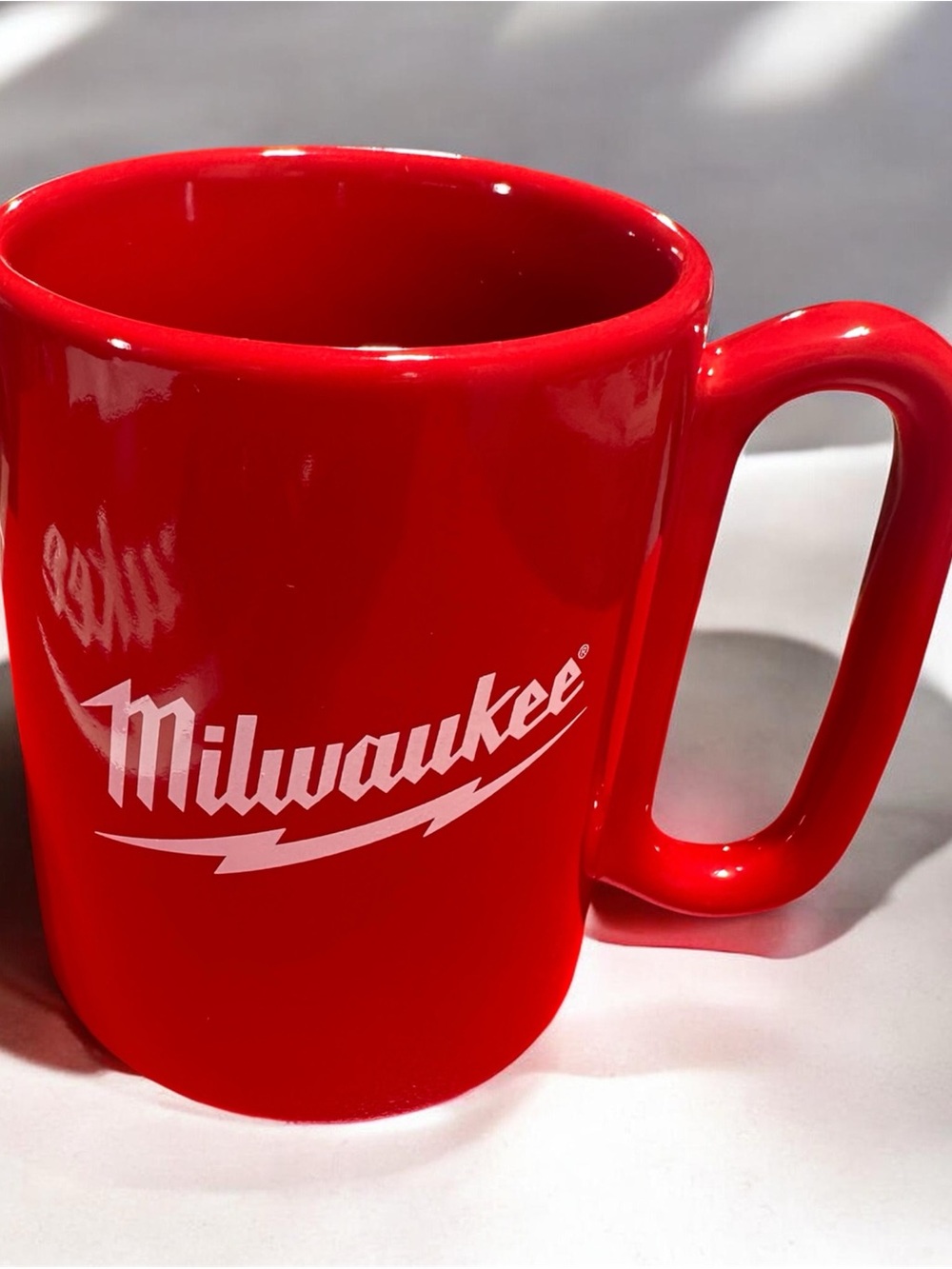 Milwaukee coffee mug Red Ceramic Mug - Bold Red Logo Coffee Cup
